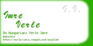 imre verle business card